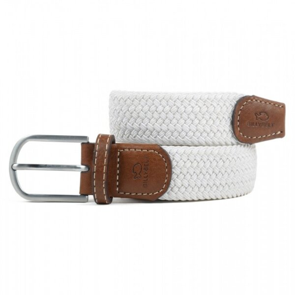 zanaga billybelt ceinture tressee elastique blanc coco cm