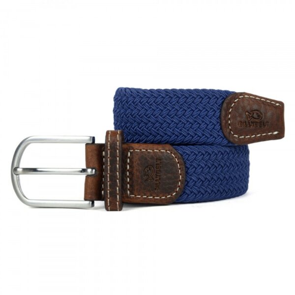 zanaga billybelt ceinture tressee elastique bleu cobalt cm