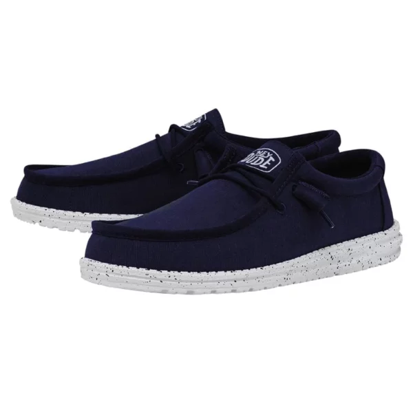 zanaga dude wally slub canvas navy pair side