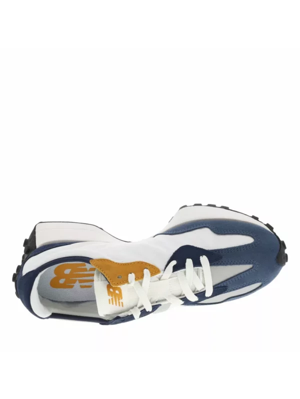 zanaga new balance new balance baskets basses en cuir et textile indigo et gris a semelle elargie a picots